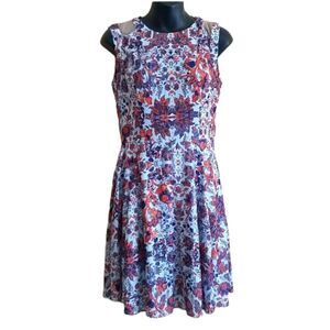ASTR Blue Floral Print Dress Sz Medium